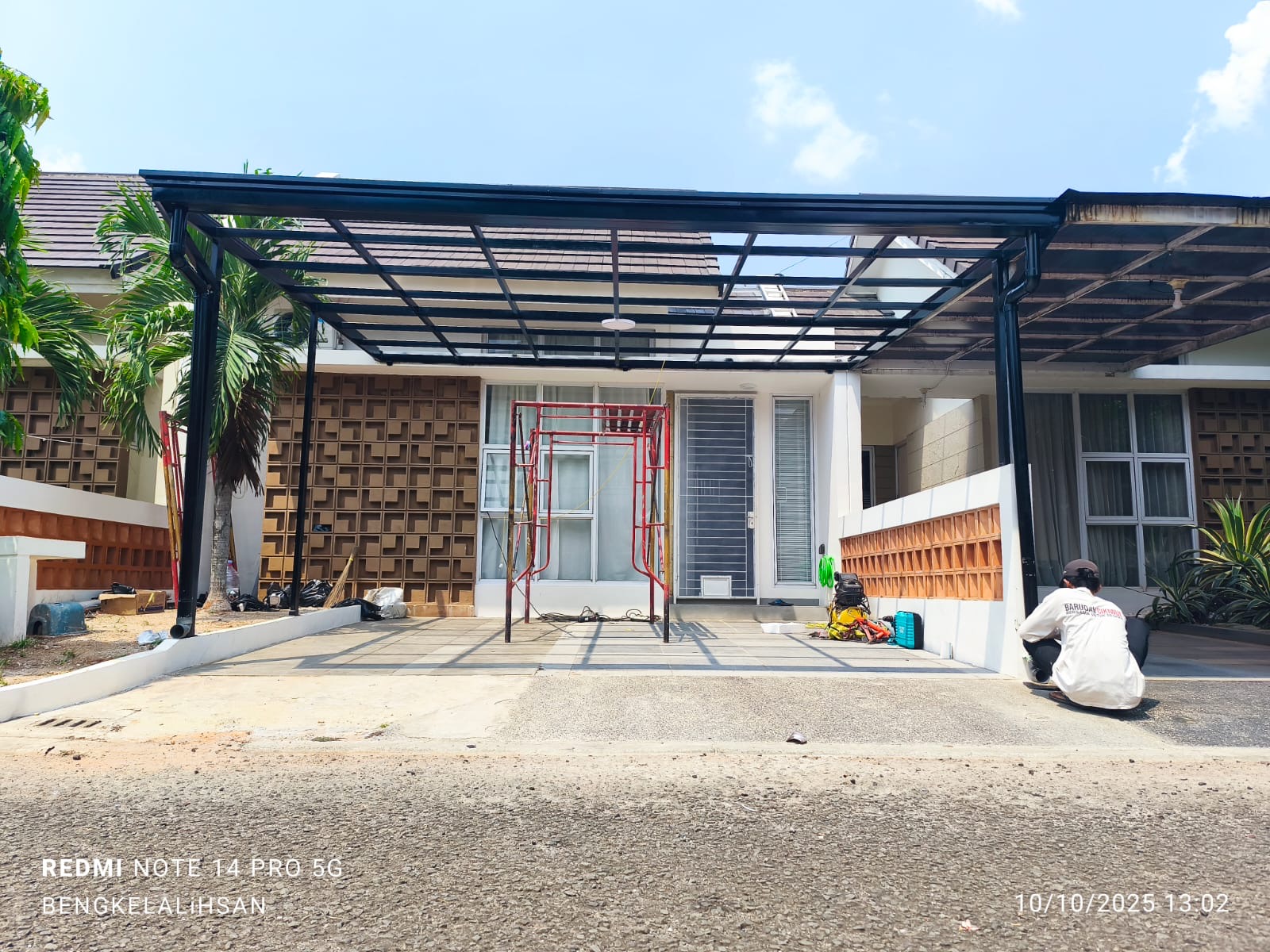 Kanopi carport modern Bengkel Las Al-Ihsan Bekasi