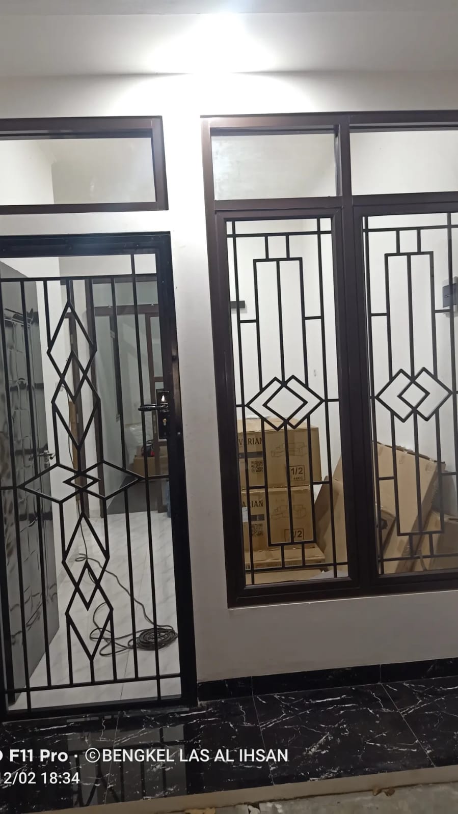 Teralis pintu minimalis Bengkel Las Al-Ihsan Bekasi